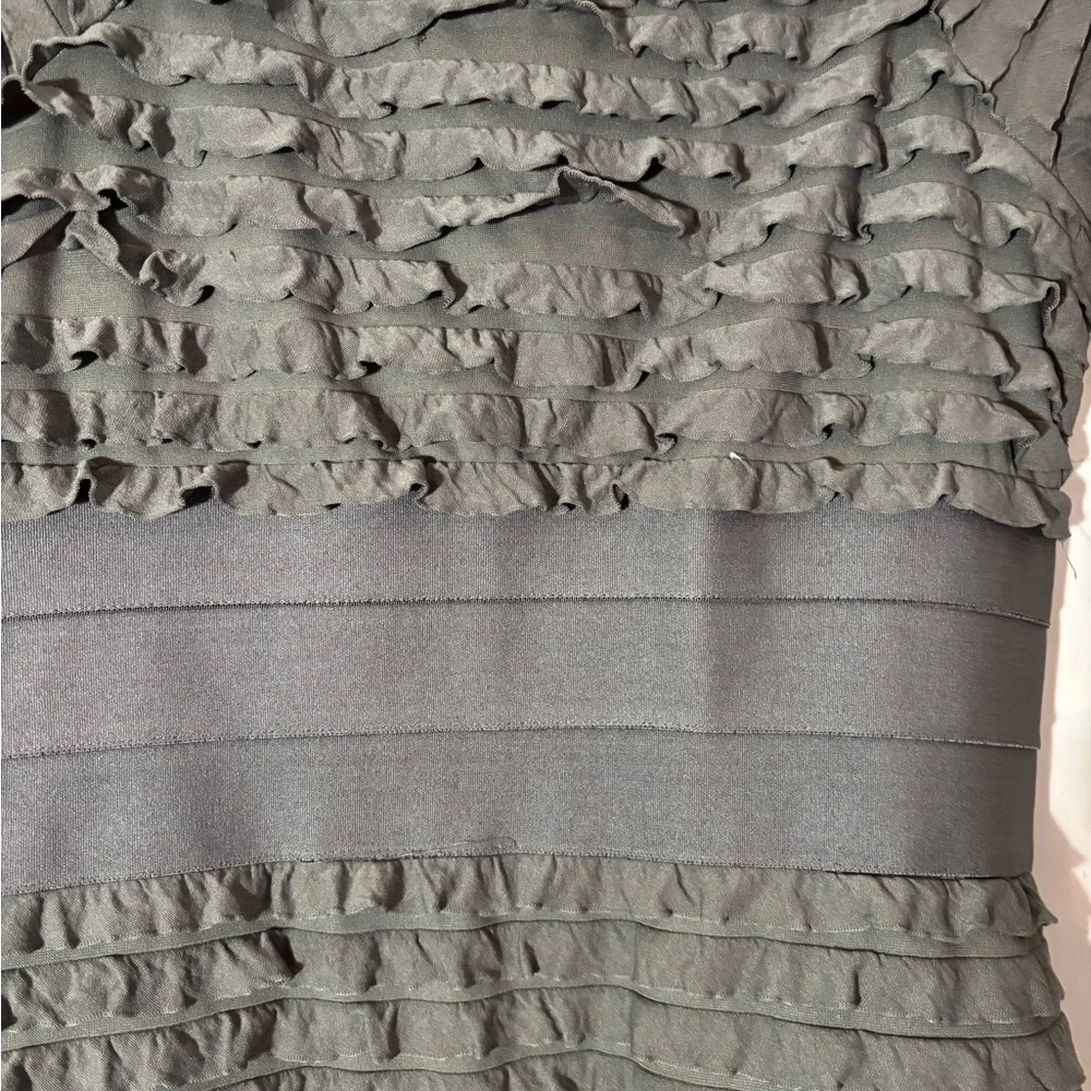 Max Studio Gray Ruffle Dress - Picture 9 of 9